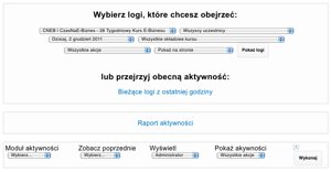 Wybór najróżniejszych raportów aktywności uczestników kursów